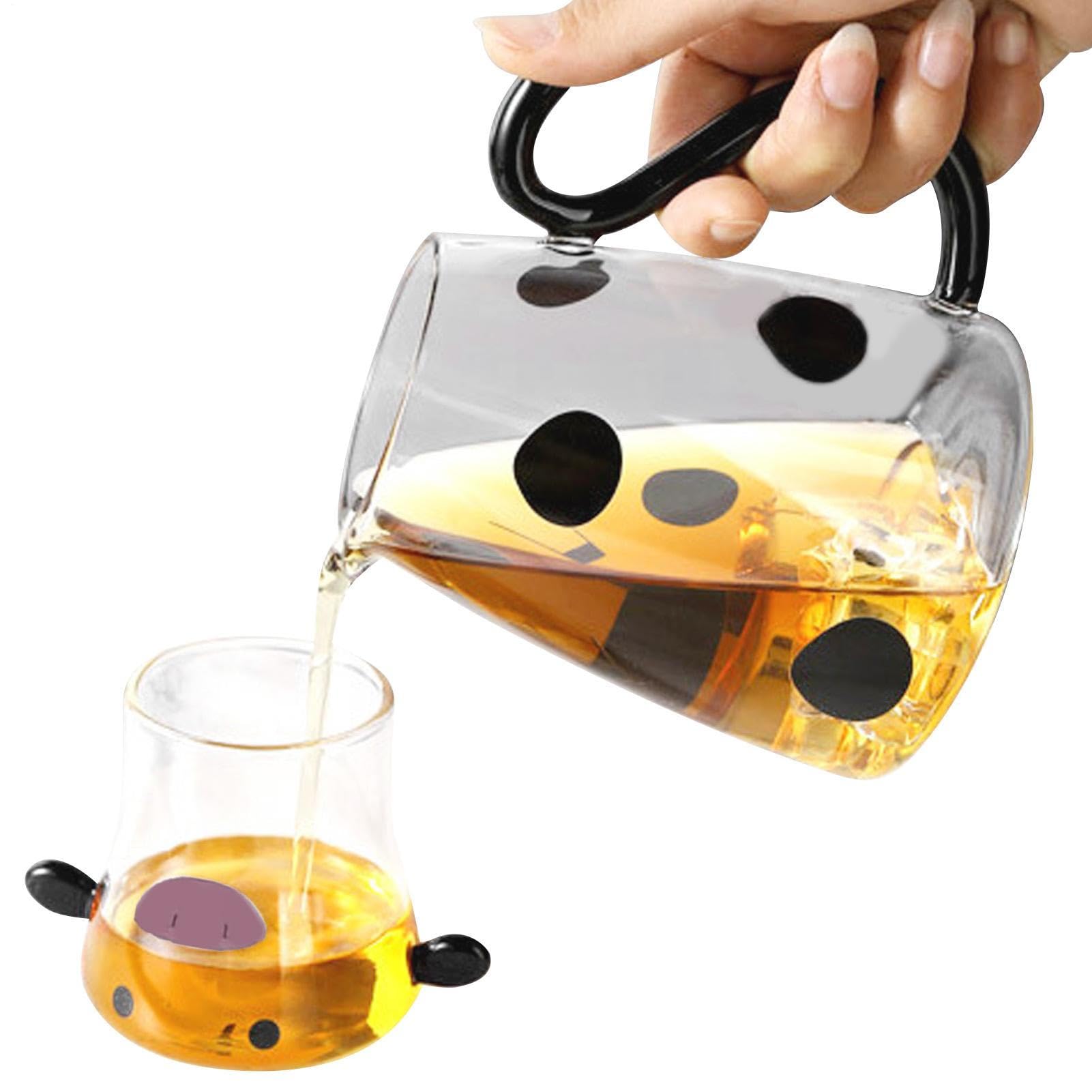 Generico Para el agua In Di - Jarra | En Transparente, Botella De Leche | Transparente De 1 Litro (1) Con Contenedor Para Bebidas A Juego, Decorativo Para Expositor De Mesa