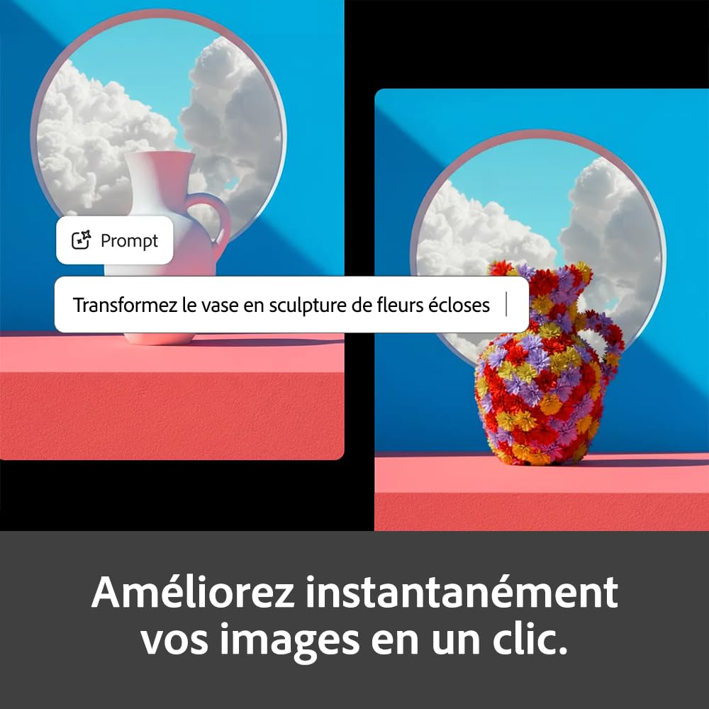 Adobe Firefly Standard incl. Création Vidéo par IA, Abonnement 12 Mois, 2000 Crédits IA, PC/Mac/Mobile | Code d'activation - envoi par email