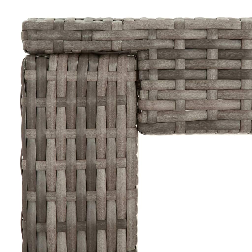 vidaXL Juego de Bar de jardín de 3 Piezas con Cojines ratán PE Gris, Mesa Alta y taburetes de Exterior, Juego de Bar, Juego de Muebles