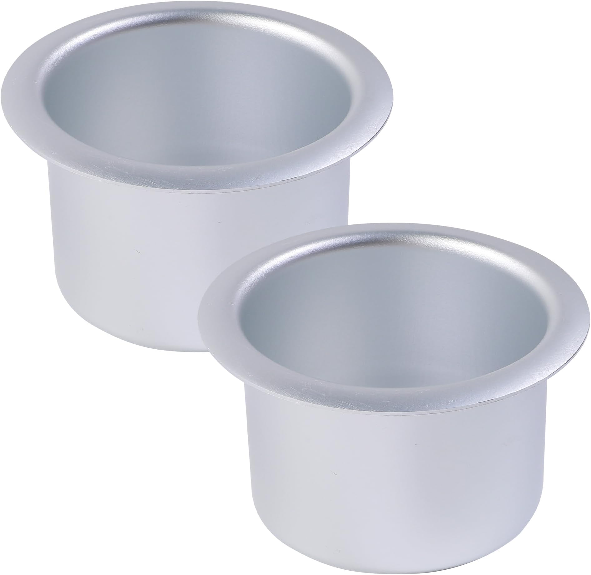 2PCS Cup Holder Insert,Car Accessories Metal Car Cup Holder Insert,Sofa Recliner-Handles Cups Holders Inserts Automotive Interior Accessories,Fits Most Cars,RVs,Trucks,Boats,Trailers (Silver)