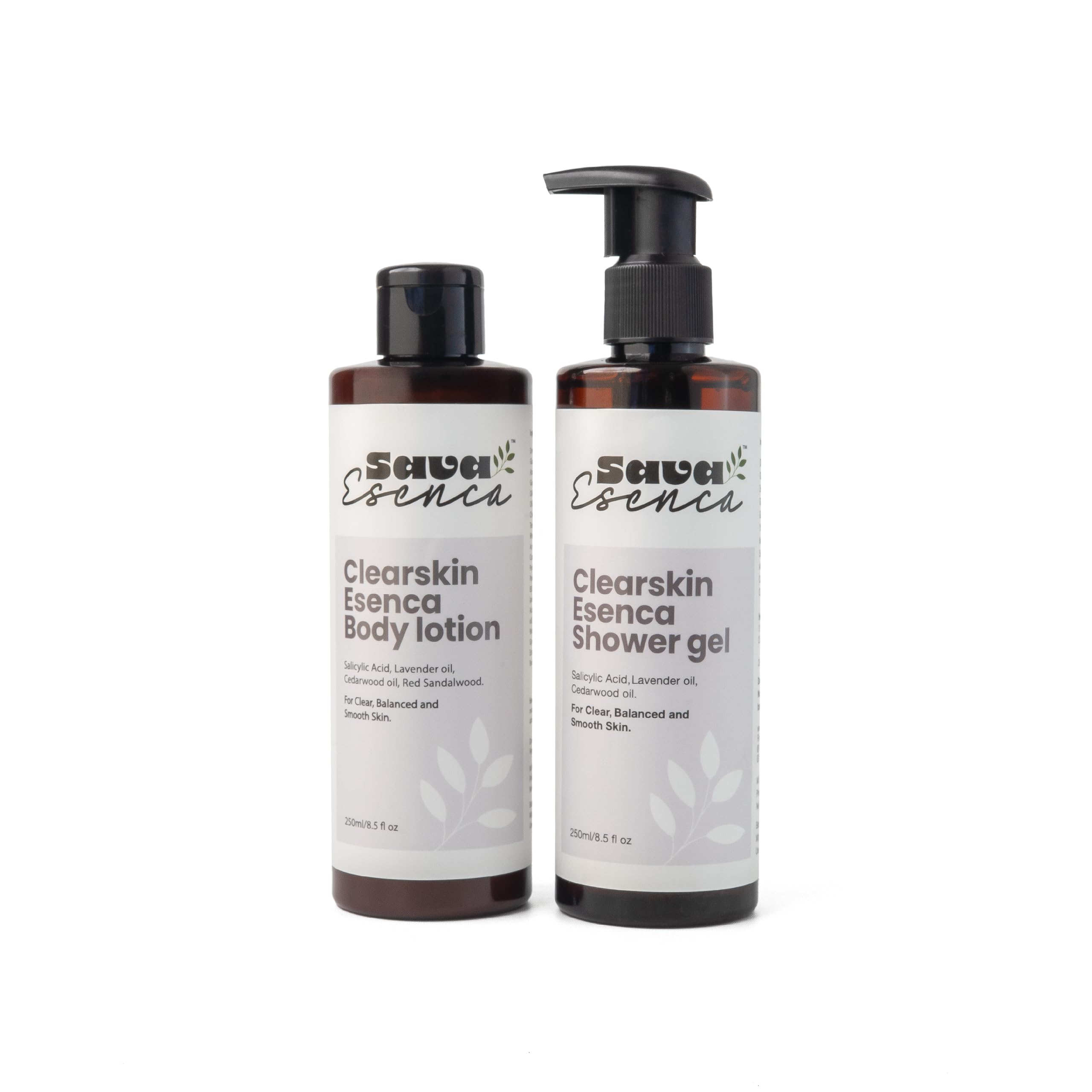 Clearskin Body Care Combo | Shower Gel 250ml + Body Lotion 250ml | Salicylic Acid, Lavender Oil, Cedarwood & Red Sandalwood | Daily Cleansing & Moisturizing for Smooth Skin-image-22