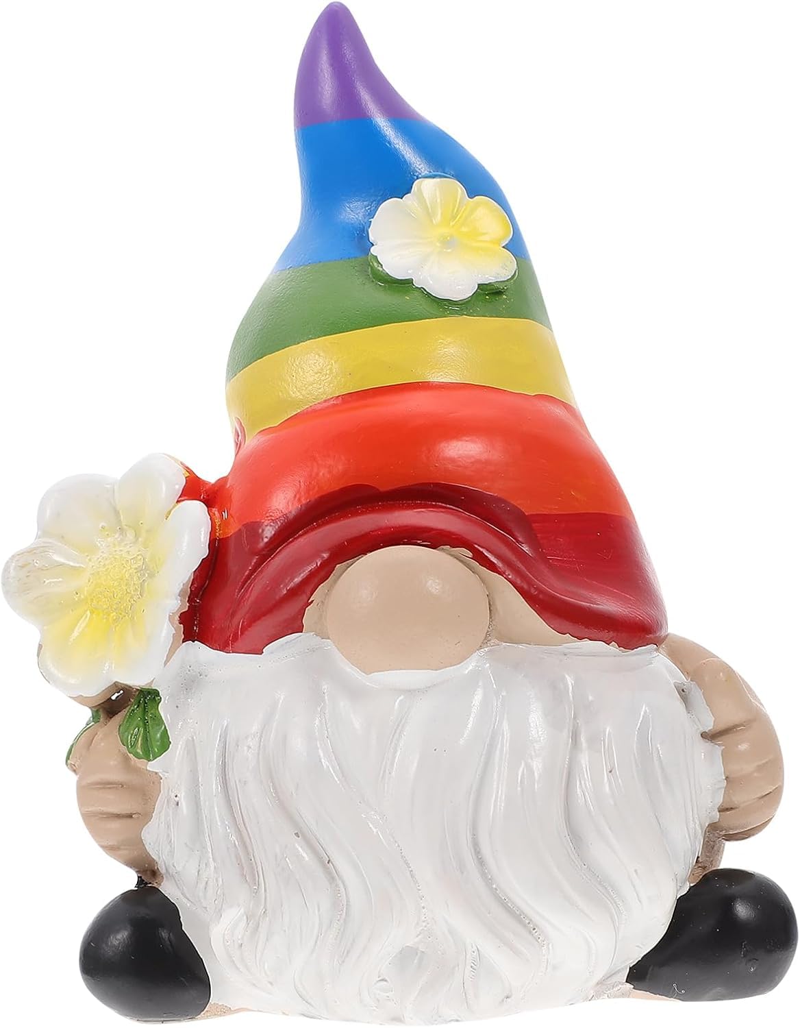 Niltracy Multicolor Gnome Garden Statue, Resin Scandinavian Tomte Nisse Figurine, Gnome Decor For Yard, Lawn, Patio, Porch, Indoor Outdoor Decoration, 4.33X2.75x2.36 Inch