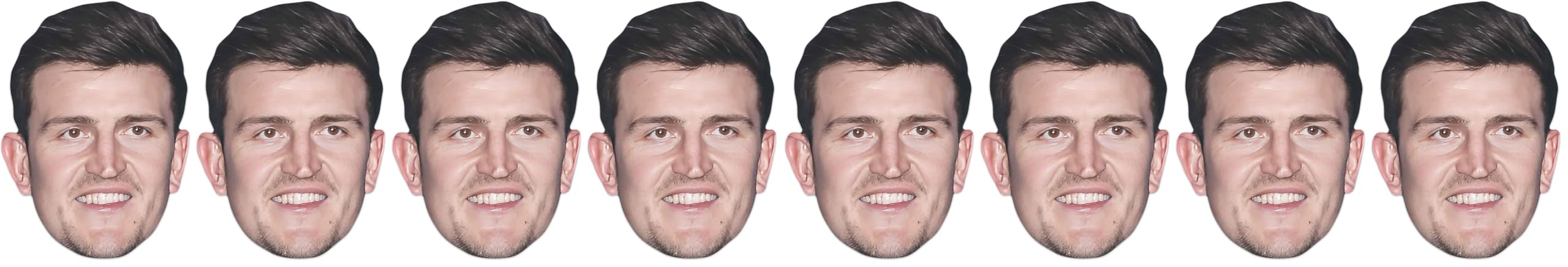 CM230 Harry Maguire Cardboard Face Mask With Tabs & Elastic - Great Talking Point