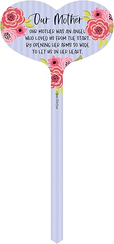 DEXSA Marcador de estacas de aluminio para recuerdo de jardín, 7 x 15 pulgadas, llamativo, colorido, forma única de decorar jardines o cementerios