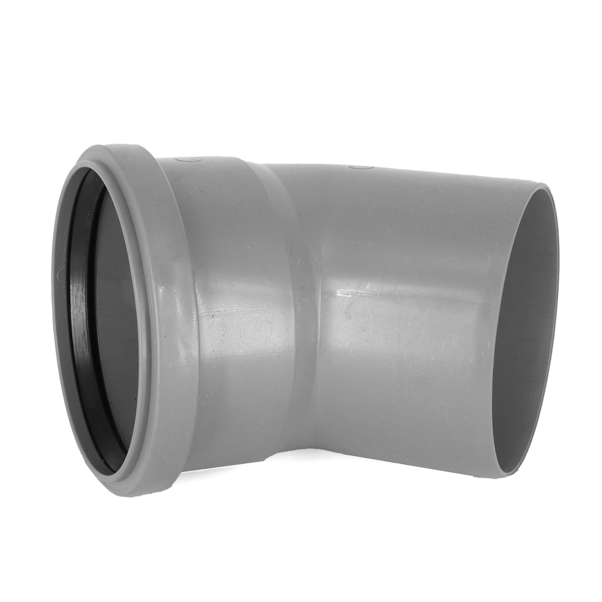 Produktbild von HT Bogen 45° Winkel DN110 – Abflussrohr Fitting Mit Muffe & Gummidichtung, PP Kunststoff Grau, Für Abwasserleitung Innenbereich