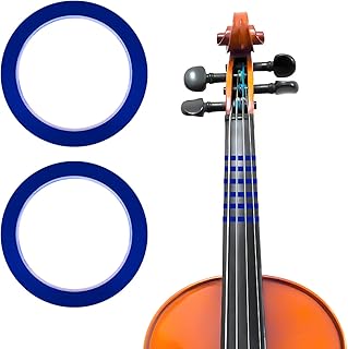 2 Rolls Violin Tape Fingerboard, 216 ft/66m Cello Tape Instrument Fingering Tape Violin Tape for Beginners Fretboard Orchestral Instruments (blue)