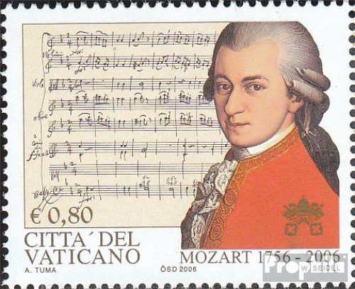 Prophila Collection Austria 1024 (Completa Edizione) MNH ** MNH 1956 Wolfgang Amadeus Mozart (Francobolli per i Collezionisti) Musica/Danza