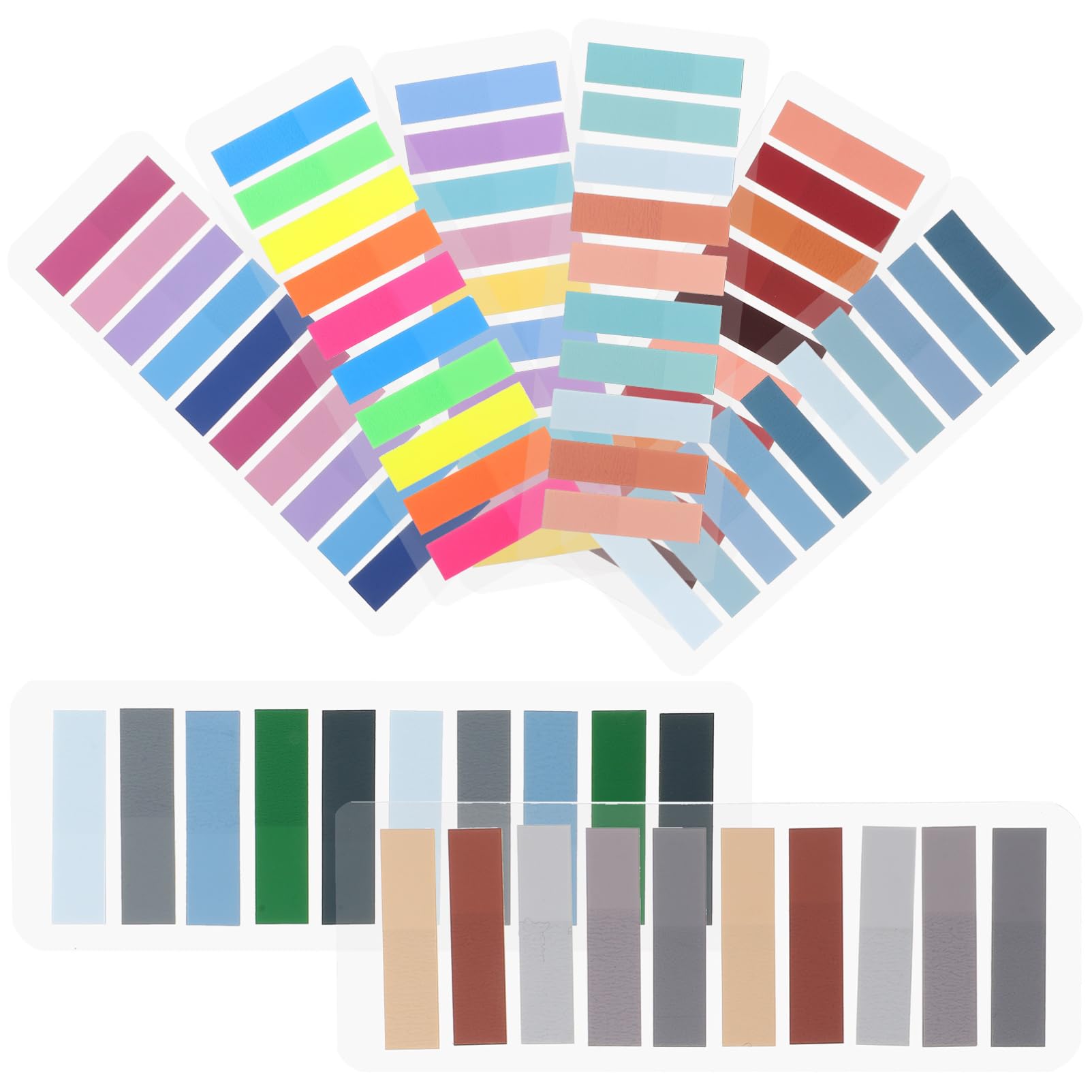 HOMSFOU 3 Set Segnapagina Adesivi Colorati Indicatori Pagina Autoadesivi Per Ufficio E Studio Pratici E Sicuri Per Libri E Facili Trasportare E Utilizzare 1600 Pezzi*3
