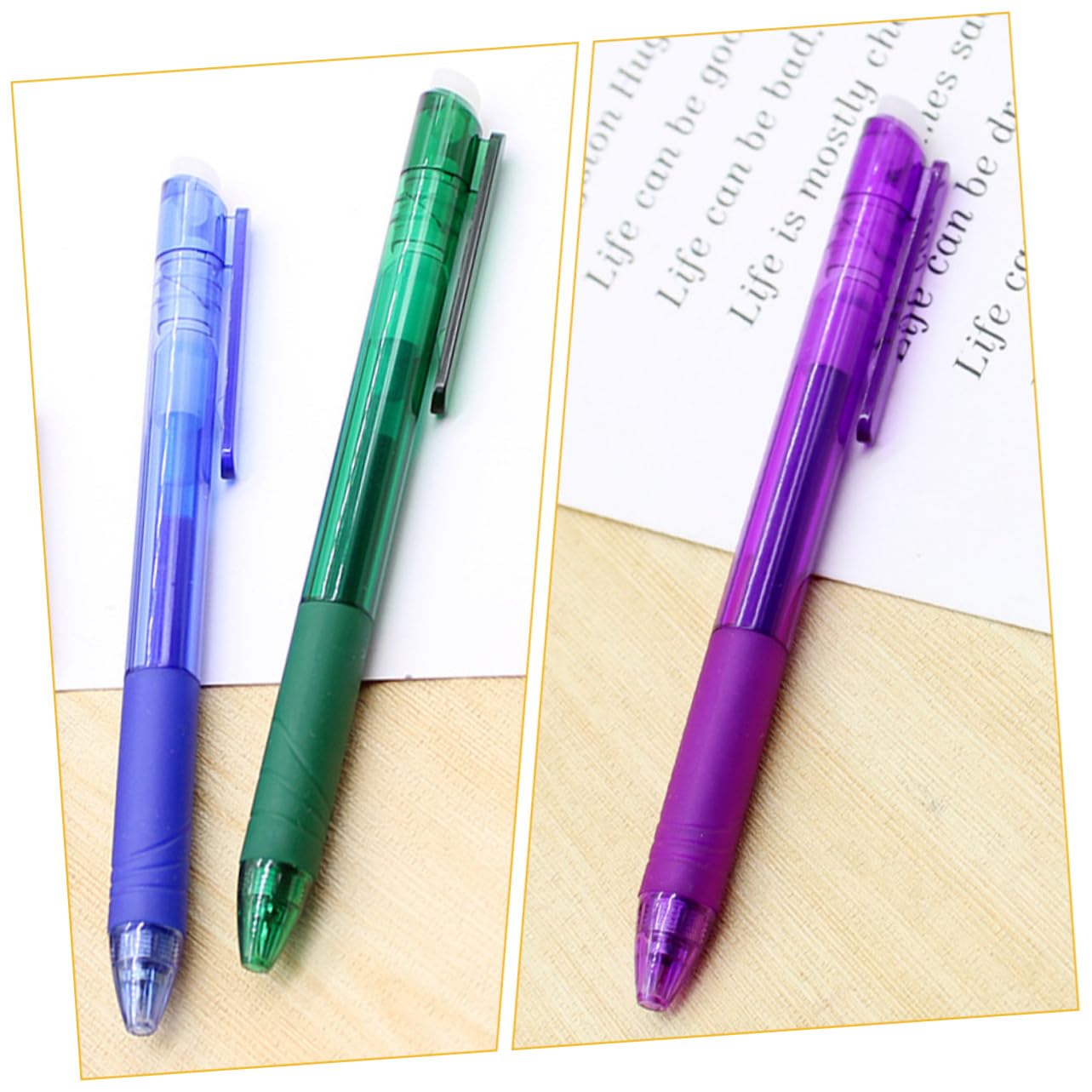 Angoily 24 Pezzi Penne Gel Cancellabili Colori per Studenti Ufficio Scrittura Liscia e Leggera
