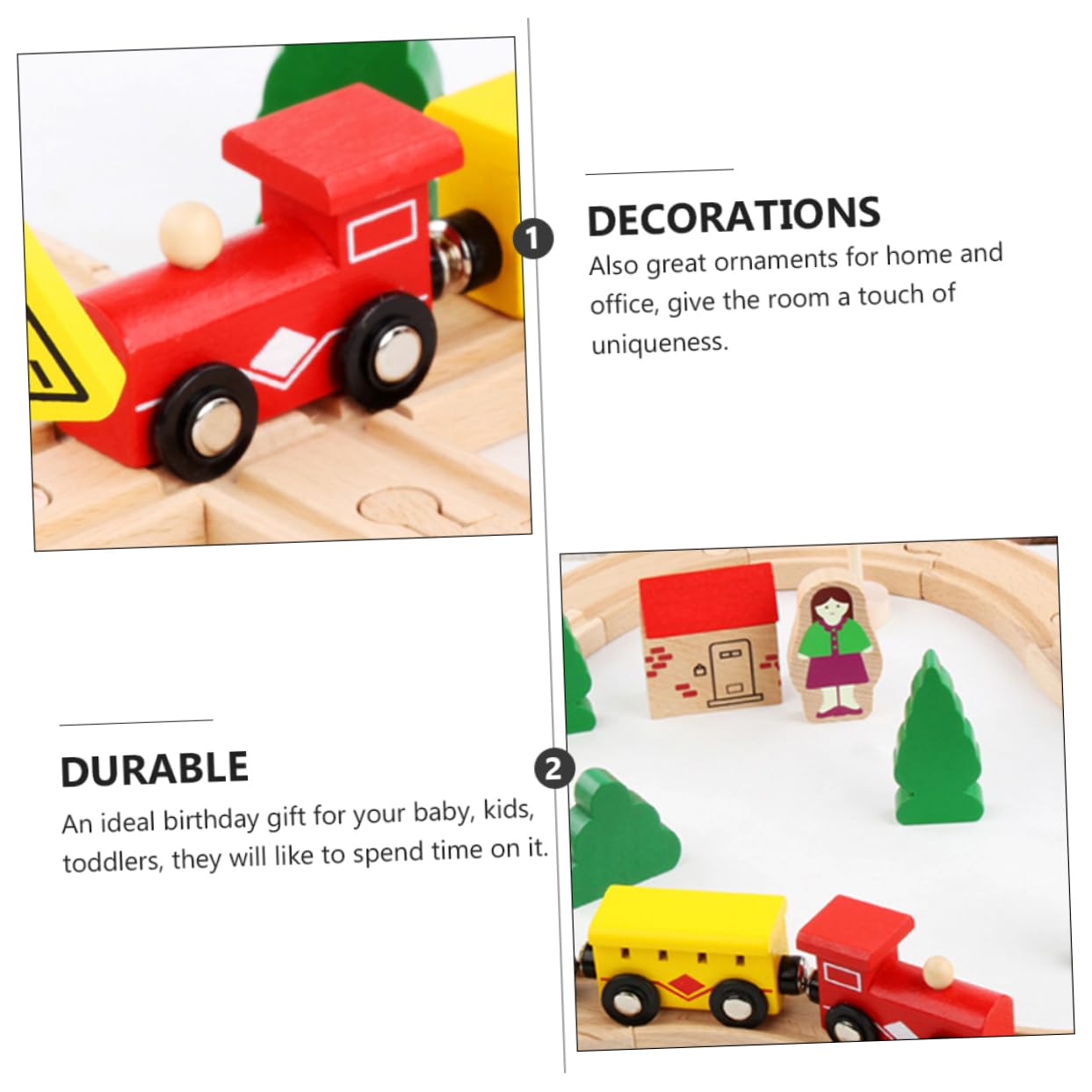 1 Set Di 32 Pezzi Puzzle Giocattoli in Legno Di Faggio Vagone Ferroviario Giocattoli Educativi Puzzle Per Bambini