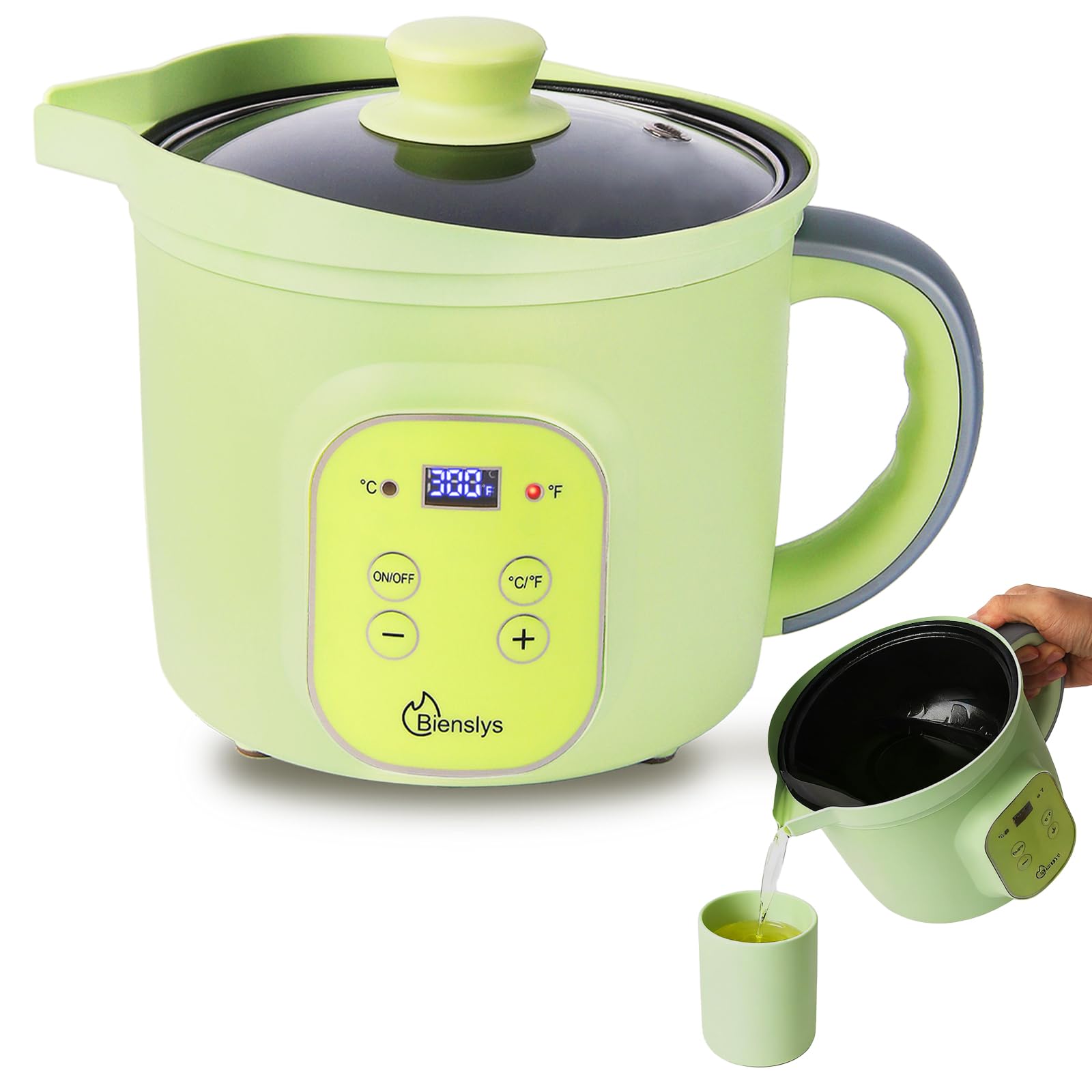 Photo 1 of Bienslys Digital Wax Melter Pot, 1.6Qts Electric Candle & Soap Making Warmer with Adjustable Thermostat (90-300°F), Non-Stick Coating & Drip-Free Spout - for Wax Melting, Candle Making, DIY Crafts