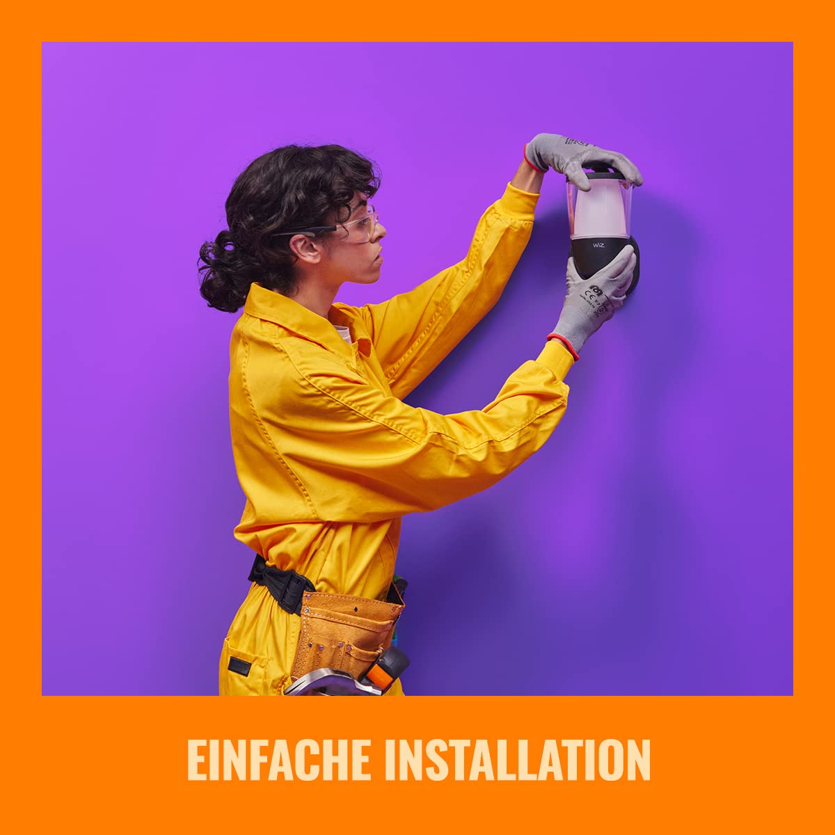 WiZ Tunable White and Color Elpas Outdoor Wandleuchte (650 lm), LED Leuchte mit 16 Mio. Farben oder warm- bis kaltweißem dimmbarem Licht, smarte Lichtsteuerung über WLAN per Stimme/App, schwarz