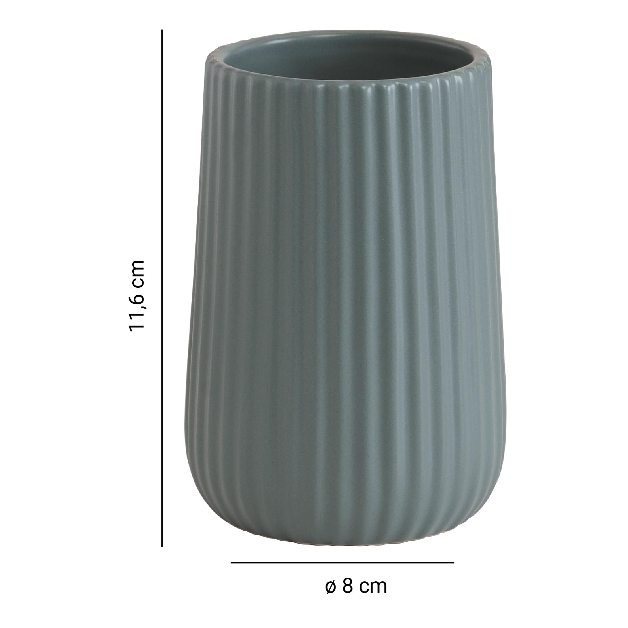 Gedy Marika Brush Holder Blue, 8x8x11,6cm - Image 3