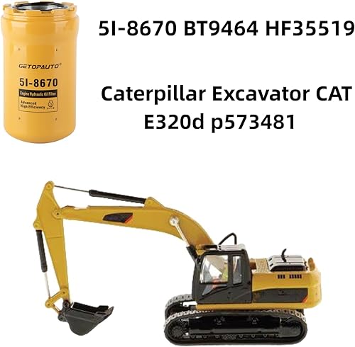 Miniatura 2 de Filtro hidráulico 5I-8670 BT9464 HF35519 compatible con excavadora Caterpillar CAT E320d p573481