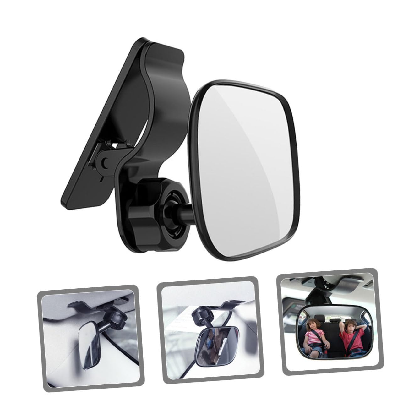 OUNONA Adjustable Car Rearview Mirror Pack Rear Seat Mirror Suction Cup for Boys and Girls Safety