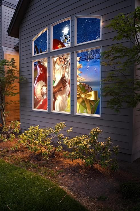 Portable Holographic Rear Projection Screen: Anti-Crease Foldable Projector Screen for Halloween and Christmas Videos Movie Night and Home Entertainment (120 Inch 60