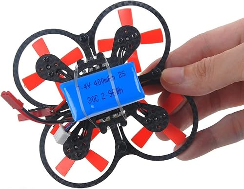 Miniatura 6 de Crazepony Batería LiPo de 400mAh 2S 7.4V 30C con enchufe JST para Micro FPV Racing Drone Quadcopter