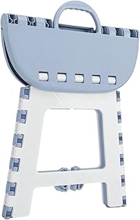 Dobre Acima o Tamborete de Passo, Tamborete Dobrável Confortável Multifuncional Antiderrapante Pés Esteira Espaçosa Aplicação Larga Superior para a Pesca (Cinza azulado)