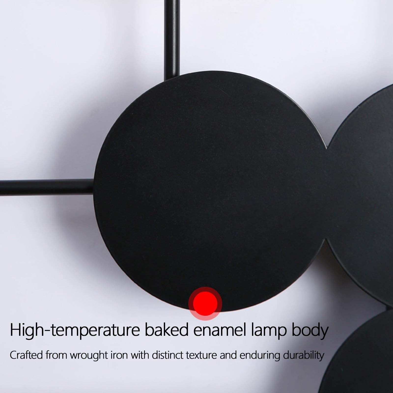 LED Kreativ Wandleuchte 3000K/4000K/6000K Dimmbar Wandlampe Innen Modern Eisen Acryl Wandbeleuchtung Nordisch Linear Geometrisch Design für Wohnzimmer Schlafzimmer (Rechts,Schwarz)