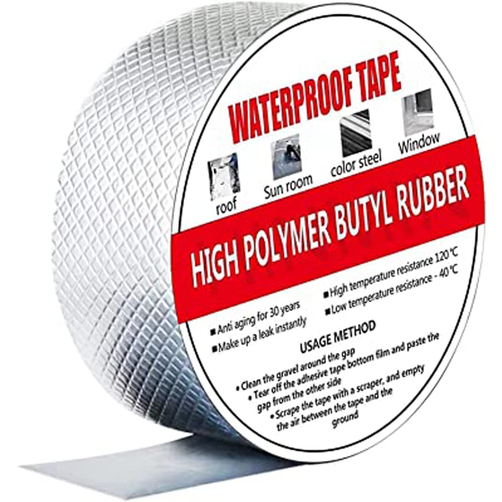 Matema Aluminum Foil Butyl Rubber Tape Self Adhesive Waterproof Roof Leakage Repair (B0C3LVGL26) Amazon Price History, Amazon Price Tracker