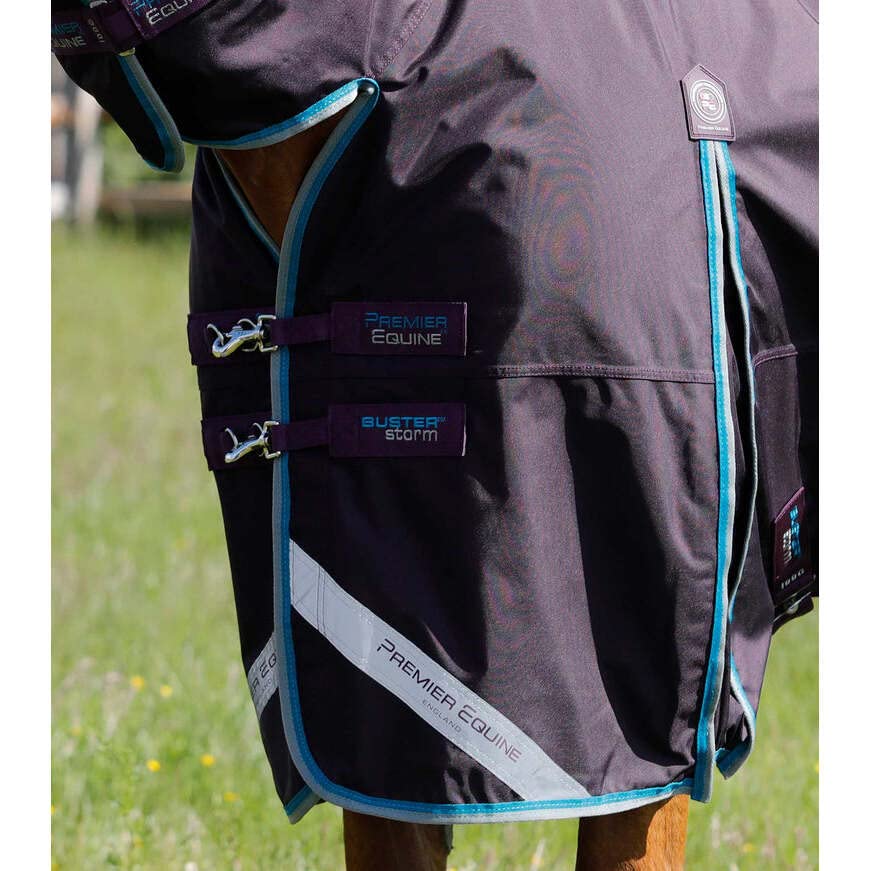 Coperta impermeabile per cavalli con copricollo Premier Equine Buster Storm 100 g