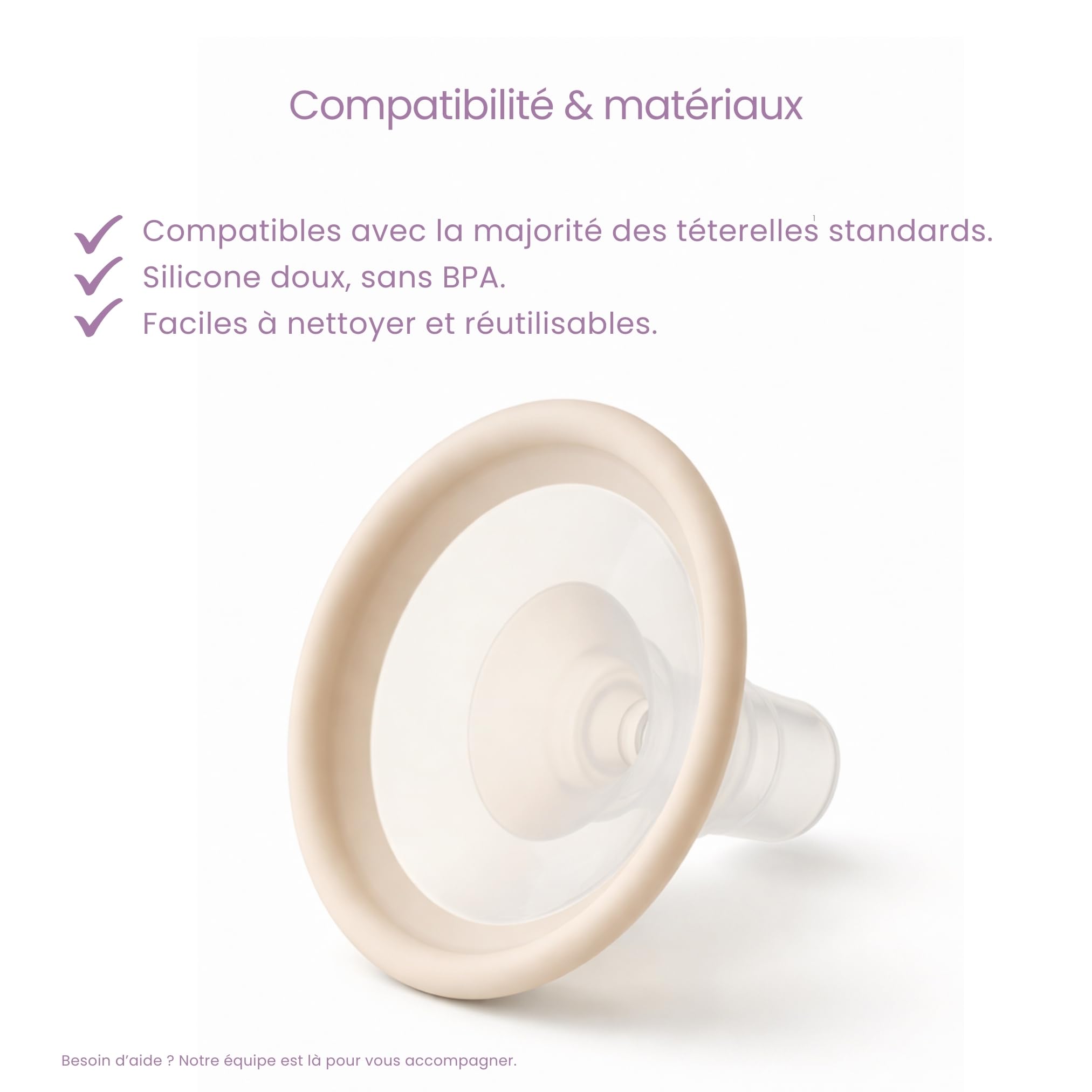 BALULU Inserts pour tire-lait 11-22mm compatibles bride 24mm 27mm Téterelles 13mm