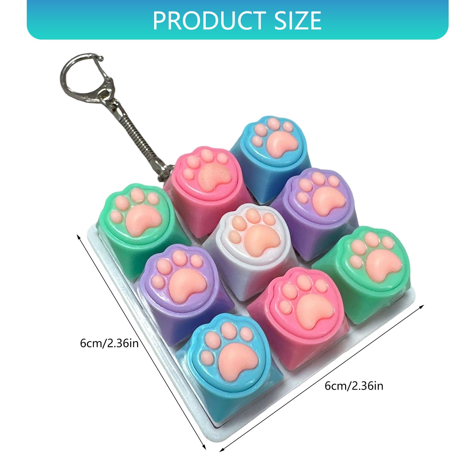 Amazon.co.jp: 9 キーボードクリックキーホルダー多機能ストレス