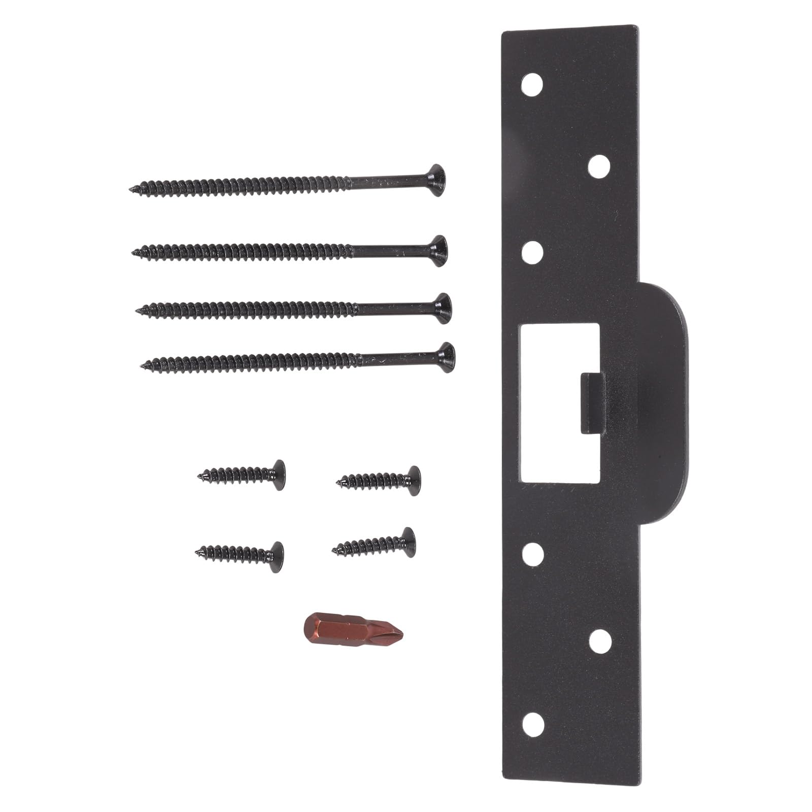 Piceioep Black Type Door Strikes Plate Reinforced Length Covers Worn Slots And Improper Woodwork Repairs Stainless Steel Construction Damaged Door Frame Repair Strikes Plate