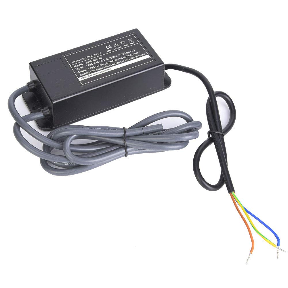 Zasilacz Neonowy 0,9KV 80mA Transformator Elektroniczny z Przełącznikiem łańcuszkowym Wtyczka UL CSA do Małej Lampy Neonowej