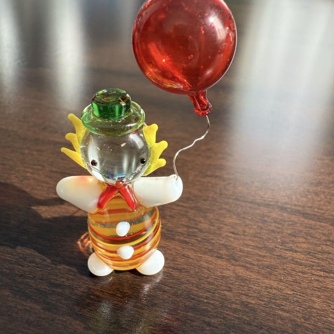 Amazon.co.jp: ガラス細工 ピエロ ミニチュア インテリア 置物
