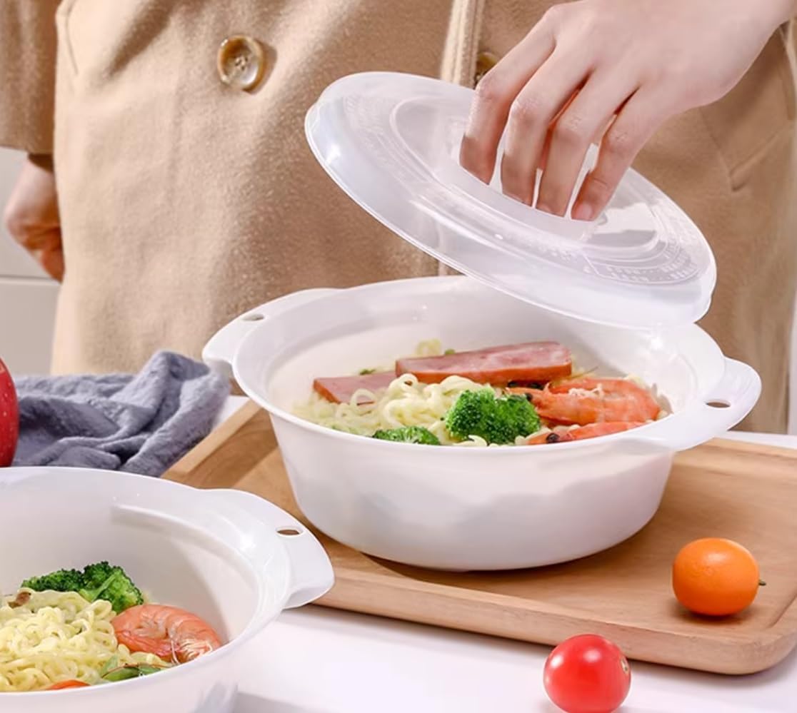 【日本製】 即席専用 鍋・丼いらず 電子レンジ調理器 ラーメン 野菜も一緒に 後片付けも簡単・ラクラク！