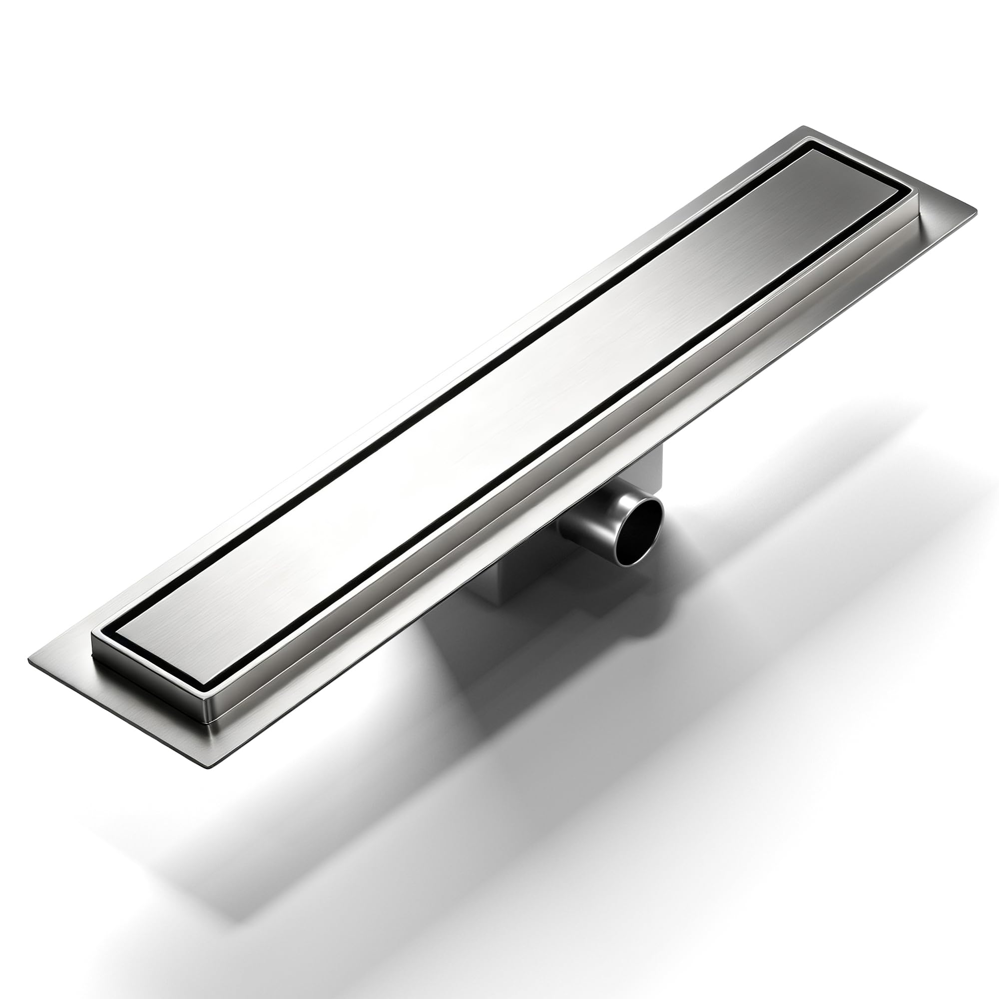 Caniveau Douche Italienne 50 cm | Carrelable avec Siphon Anti-Odeurs, Filtre à Cheveux et Design Sans Seuil pour Douche Italienne, Acier Inoxydable AISI 304