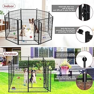 Dog-Playpen-Outdoor-Dog-Kennel-Heavy-Duty-Metal-Portable-Dog-Pens-Indoor-40-Height-Foldable-8-Panels-Dog-Fence-with-Gates-for-LargeMediumSmall-Pets-Puppy-Playpen-for-RV-Camping-Yard - Cucciolini Doodles   Dog-Playpen-Outdoor-Dog-Kennel-Heavy-Duty-Metal-Portable-Dog-Pens-Indoor-40-Height-Foldable-8-Panels-Dog-Fence-with-Gates-for-LargeMediumSmall-Pets-Puppy-Playpen-for-RV-Camping-Yard