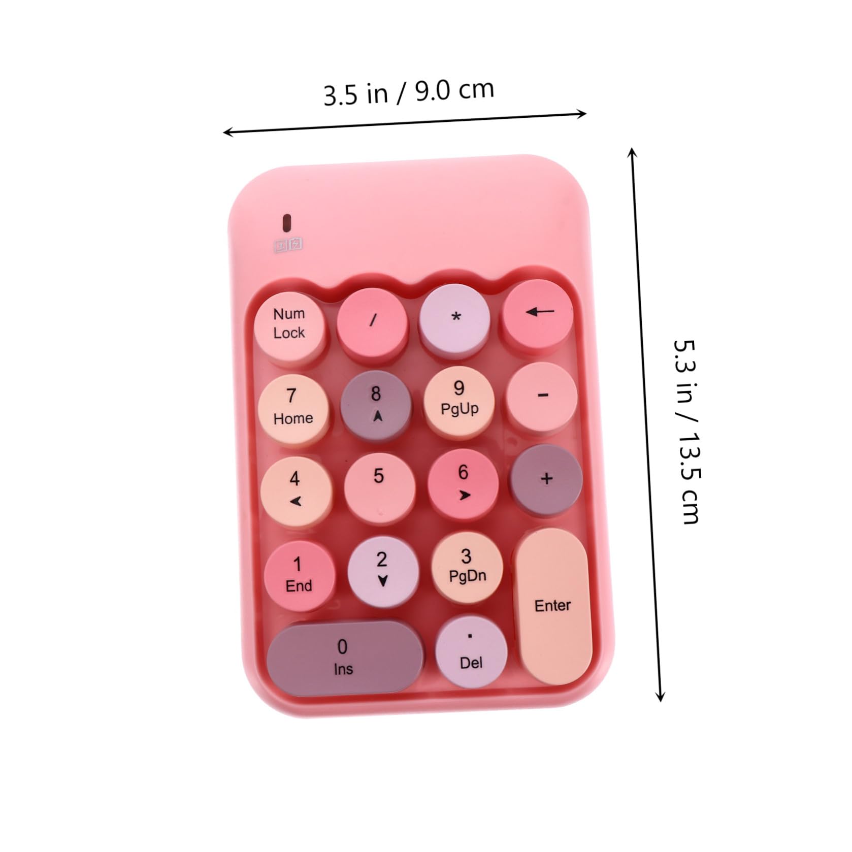 Tastierino 18 Tasti Indipendenti Compatto Numerico Wireless P Rosa in ABS Tasto Backspace Funzionale e Design Portatile per Notebook e Moduli Finanziari