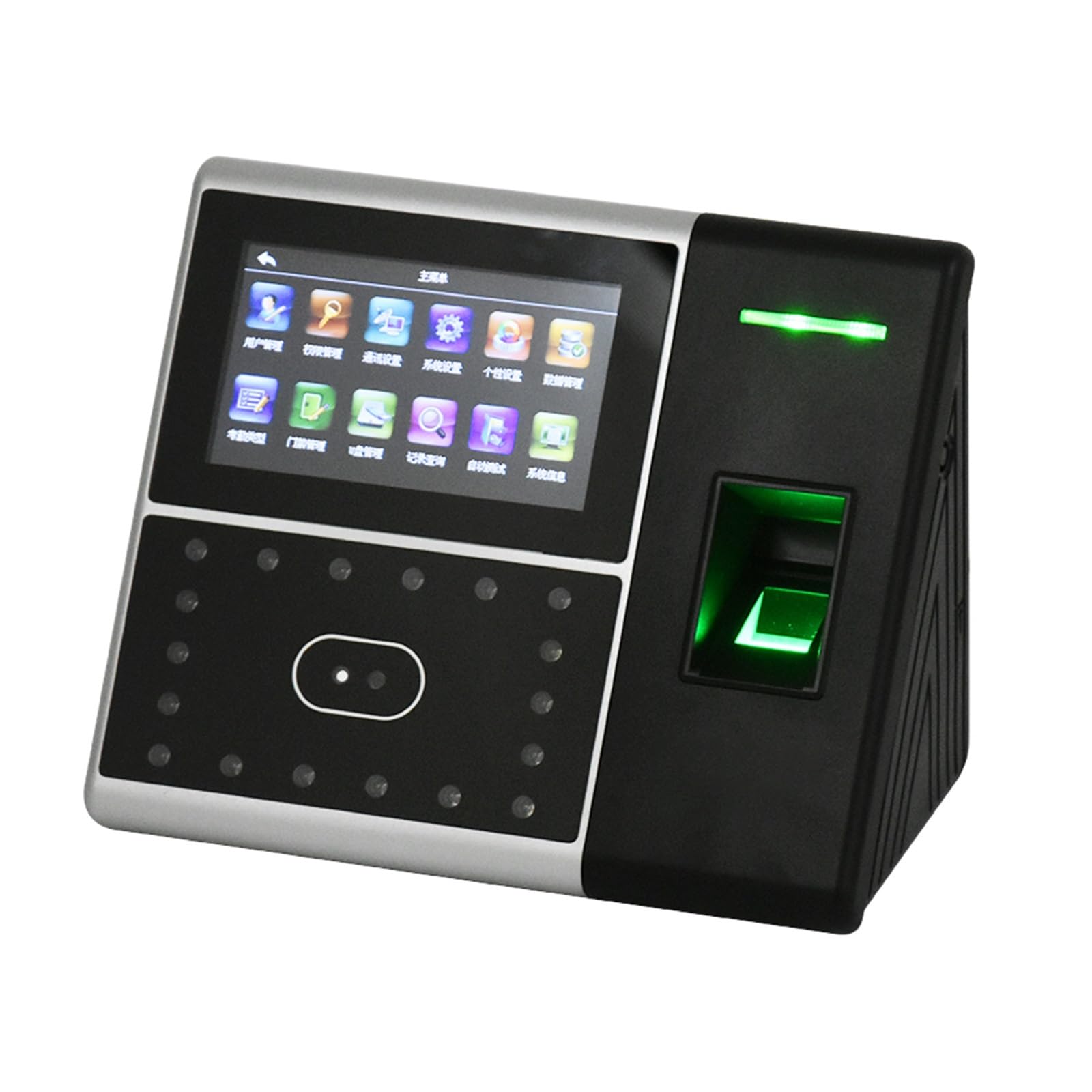 Horloge dans la Machine, Horloge de pointage, Machine de présence, contrôle d'accès par Empreinte Digitale, Horloge de pointage, Enregistrement du Temps, 12 V, Noir