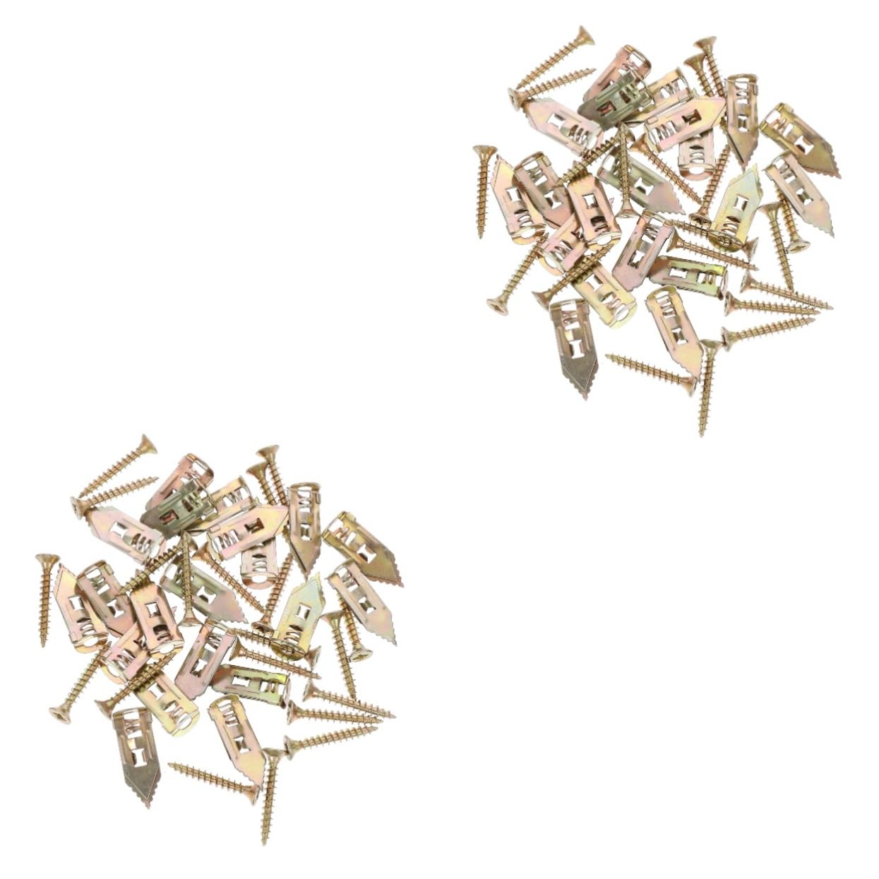 HOMOCONO 2 Sets Heavy Duty Drywall Anchor Set Metal Self-Drilling Toggle Screws Wall Anchors