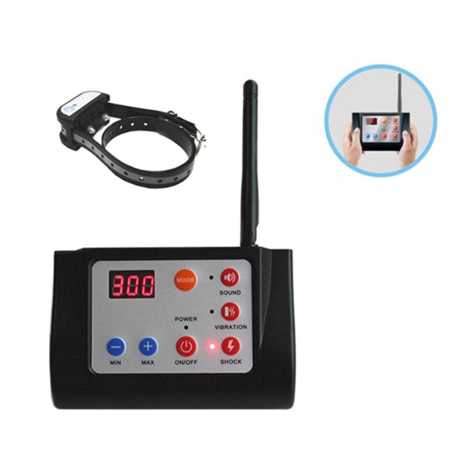 1pc clôture pour Chien sans Fil clôture électronique pour Animaux de Compagnie étanche avec Fonction de Son et de Choc 2 en 1 Collier d'entraînement de clôture pour Chien électrique