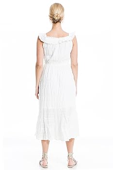 【関税込み】Staud ホワイト Daniela ミディアムドレス White Daniela Midi Dress by Staud on Sale