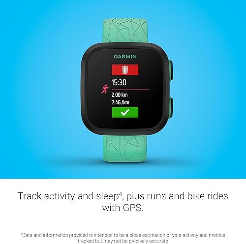 Miniatura 6 de Garmin Bounce, reloj inteligente para niños, texto bidireccional y mensajería de voz, seguimiento de ubicación, ráfaga verde