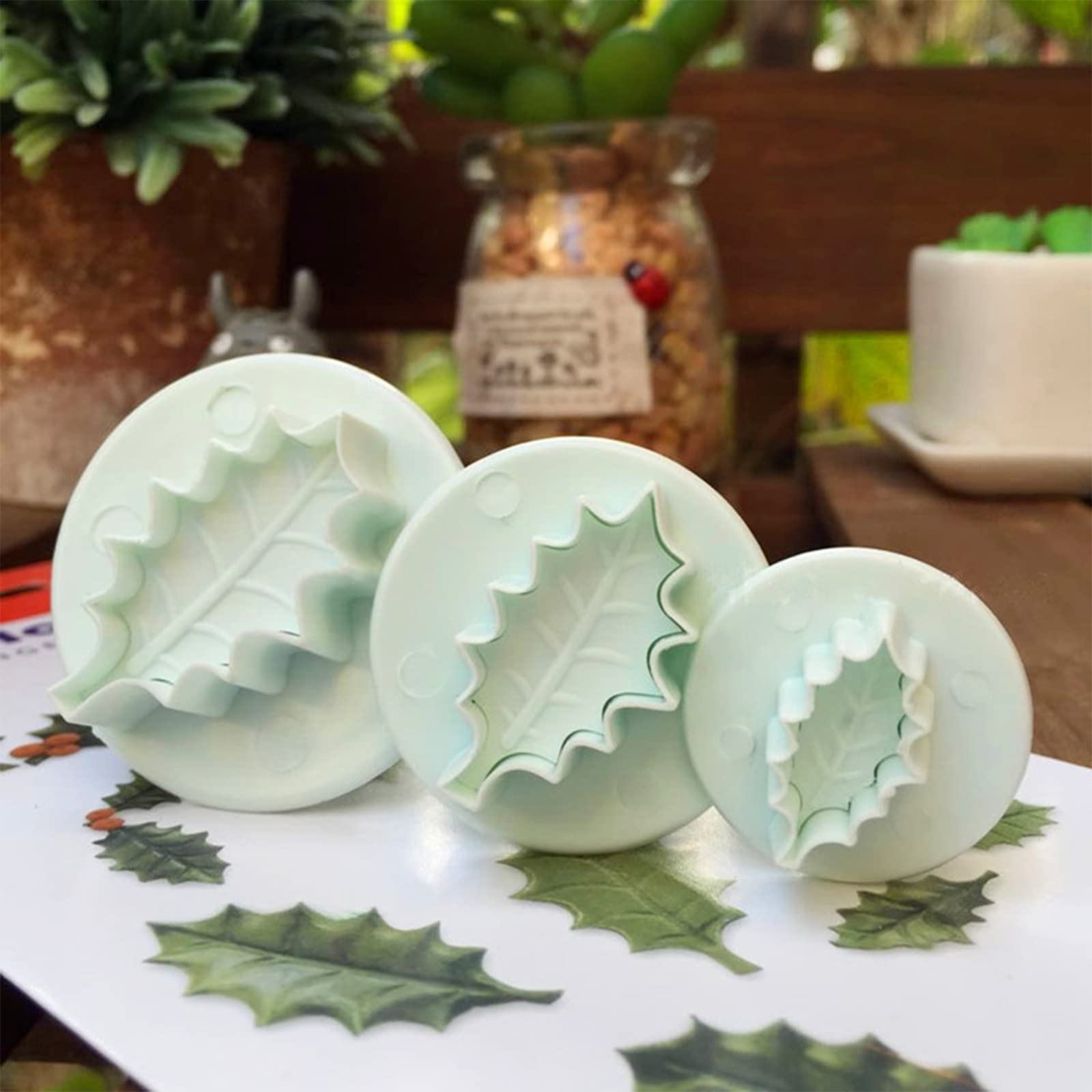 Navidad Hoja De Acebo Cortador De Galletas Galleta Fondant Émbolo Rorte Molde Sugarcraft Cupcake Decoración Molde Herramientas Para Hornear MJ1132 De 0,98 € | DHgate