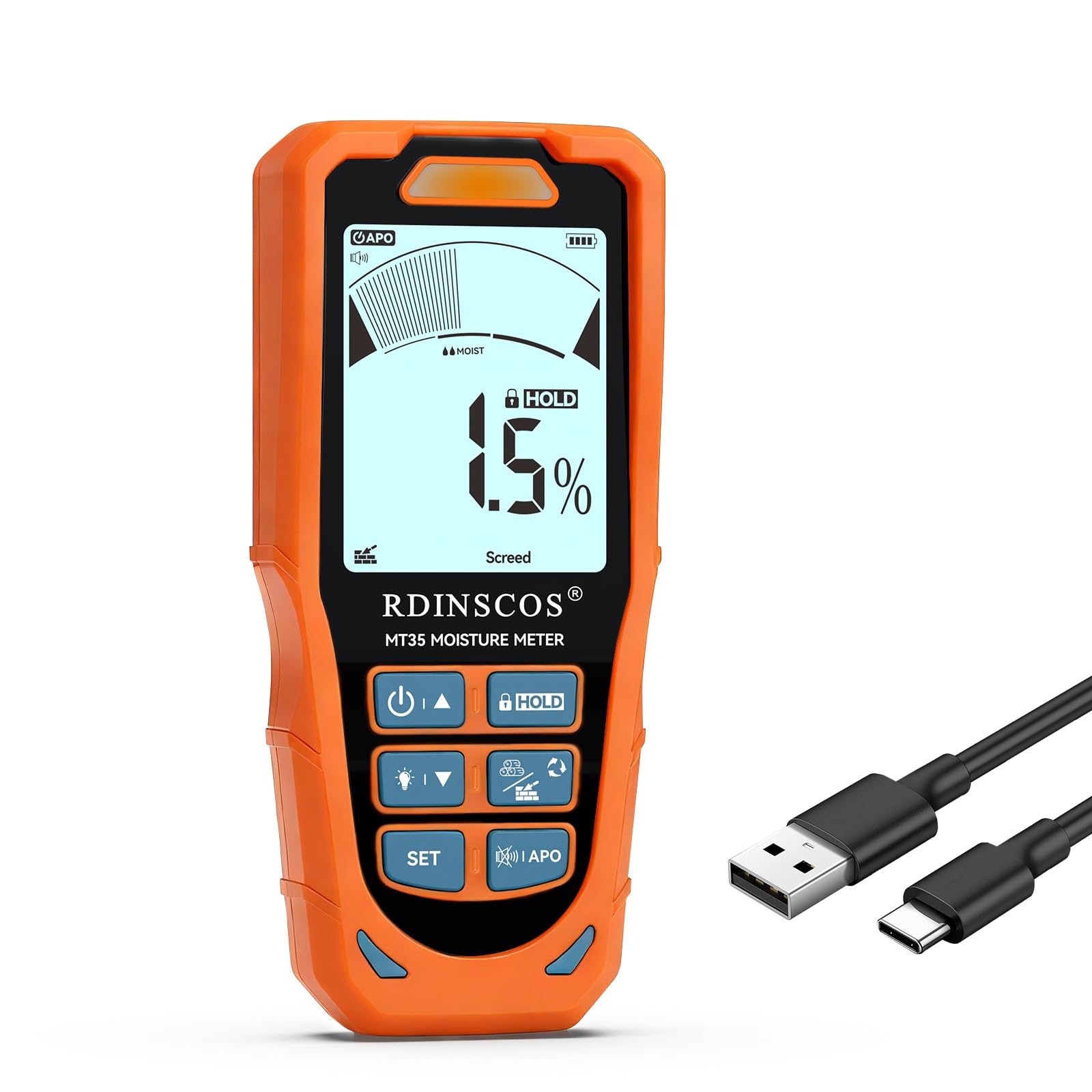RDINSCOS Pinless Moisture Meter — Amazon image 8