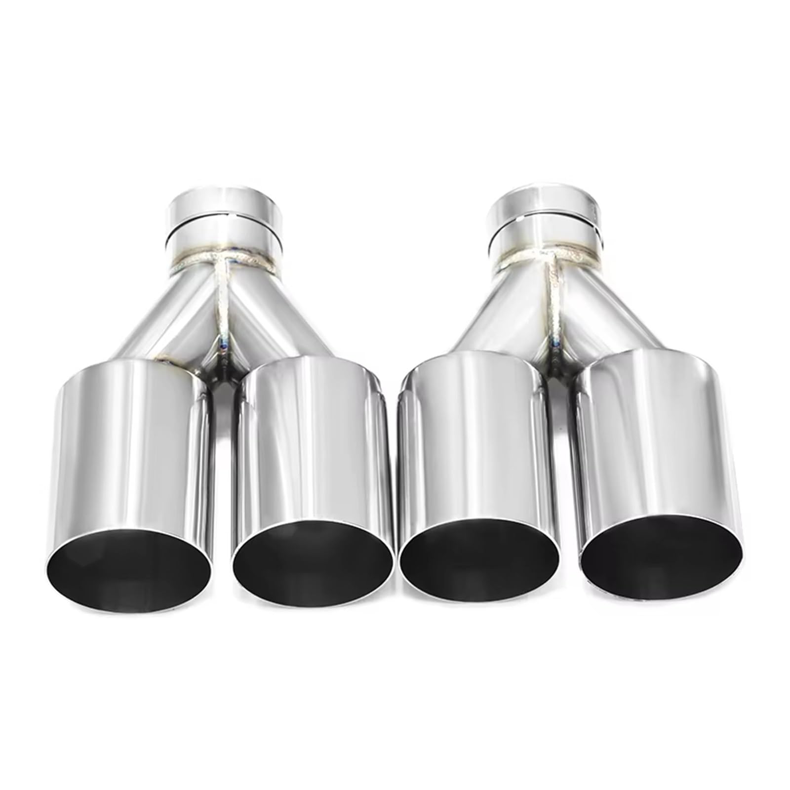 Silenciador Cola Punta Escape Doble Acero Inoxidable 1 Pieza Diámetro Interior 63 Mm Entrada Corte Recto Salida 76 89 101 Boquilla Tubo Car Escape Tubo