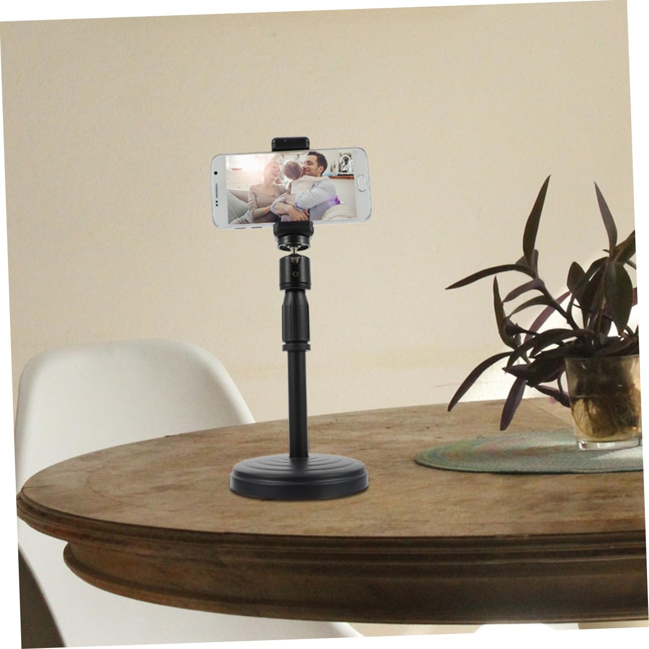 Soporte Teléfono Ajustable de Escritorio con y Ángulo Regulables para Smartphone para Streaming y Grabación de Videos