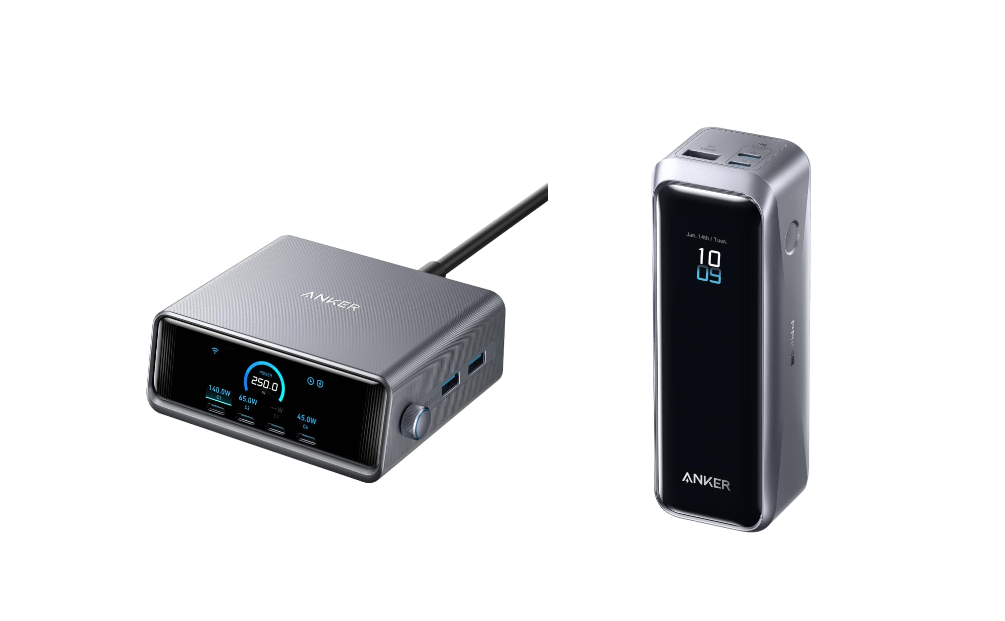 Amazon.com: Anker Prime 250W GaN Charger & Mobile Charging Battery