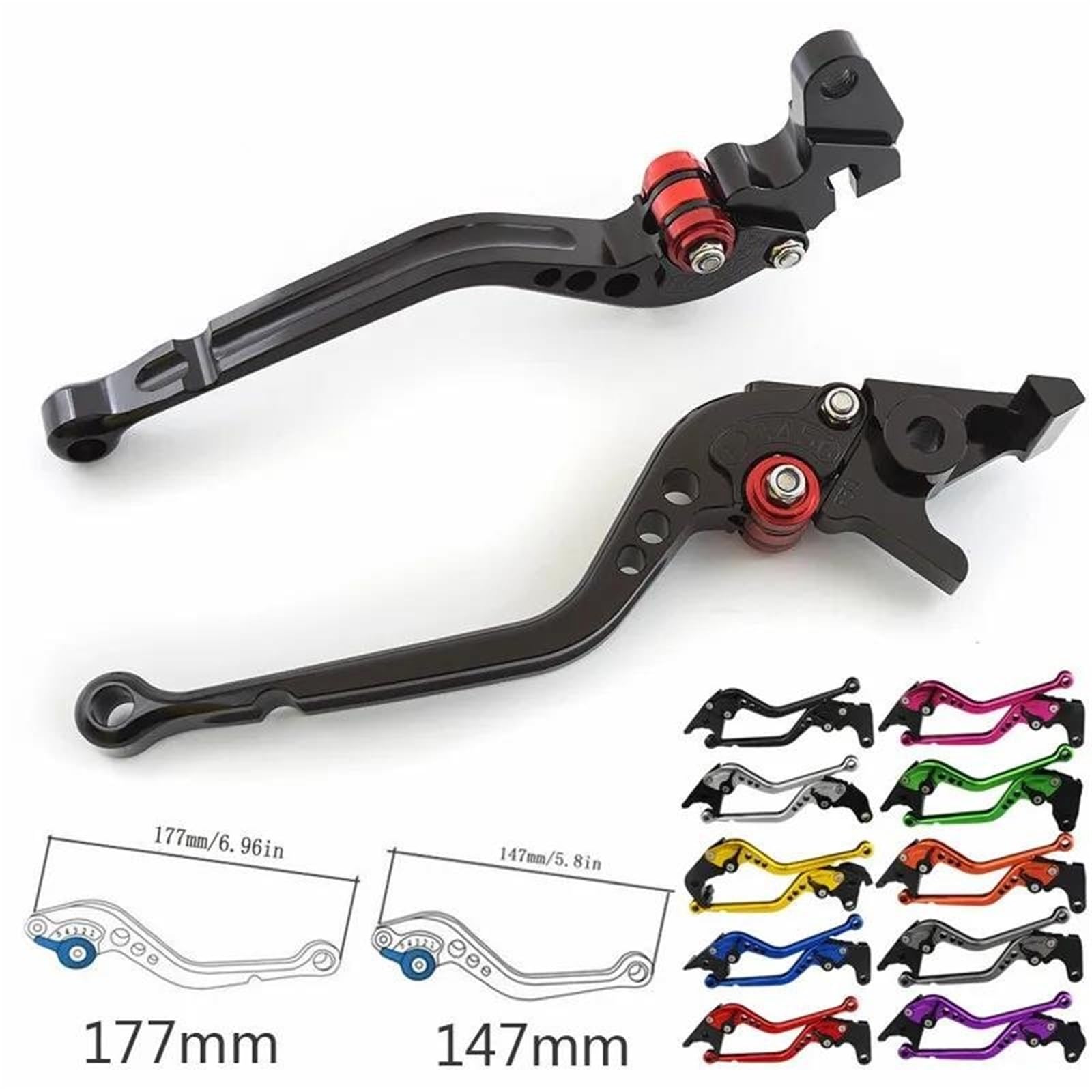 Poignée De Frein Leviers D'embrayage Et De Frein Pour Moto Pour Yamaha YZFR125 YZF-R125 YZF R125 2008-2013 En Alliage D'aluminium Réglables Moto Levier D'embrayage(Couleur 11)