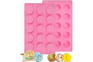 2-Pack Round Silicone Soap Molds: Craft Your Own Bathtime Luxuries