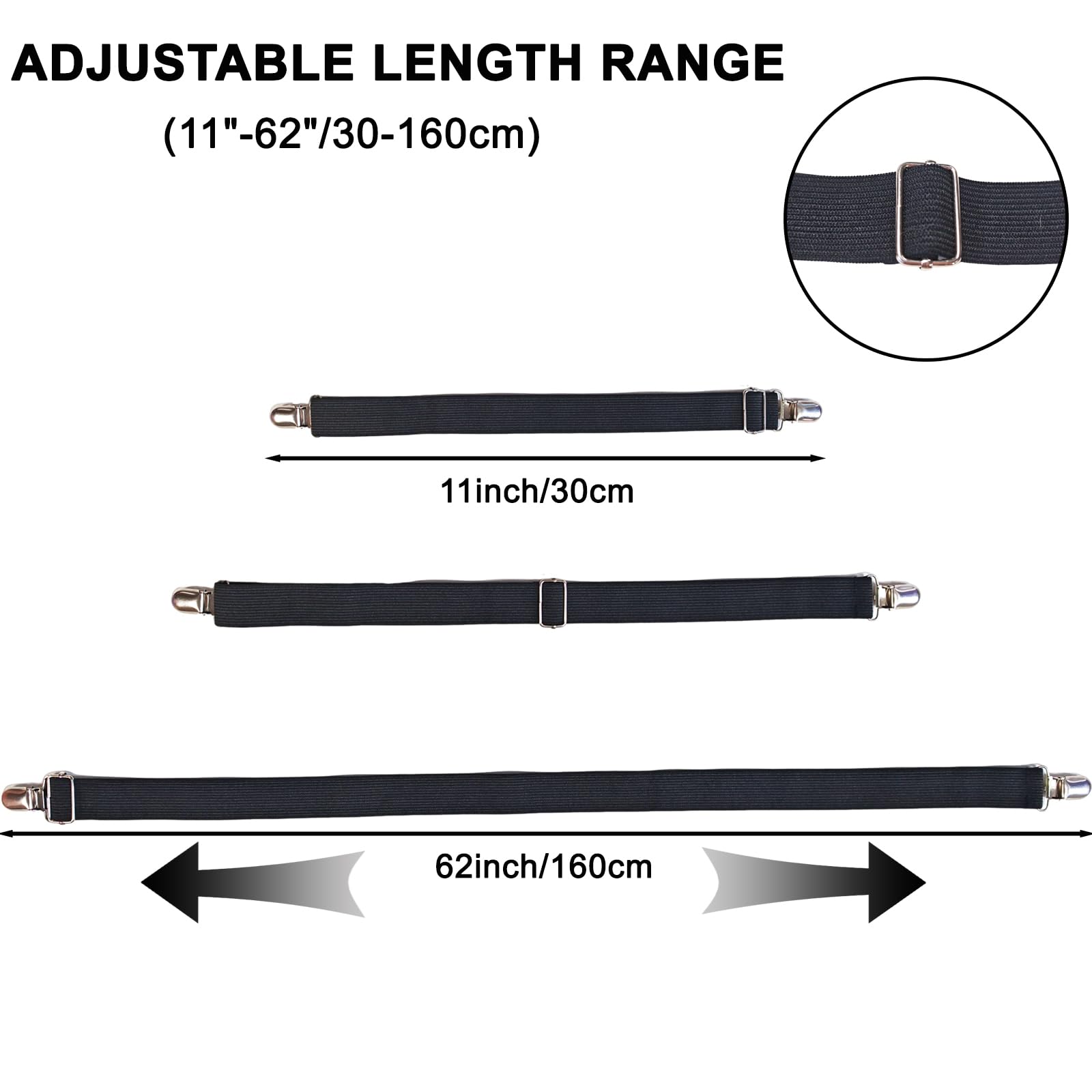 Sofa Covers Holder Straps Elastic Bed Sheet Holder Straps Fitted Sheet Straps Clips, Adjustable 11