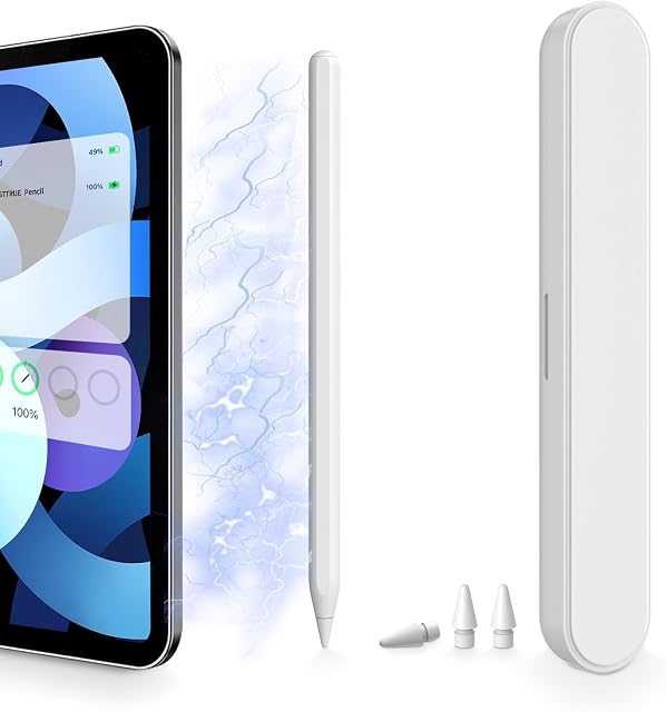 iPad Pencil 2nd Gen with Magnetic Wireless Charging, Same as Apple Pencil 2nd Generation, Stylus Pen for iPad Pro 12.9"6/5/4/3, iPad Pro 11"4/3/2/1, iPad Air 5/4, iPad Mini 6, Tilt & Palm Rejection