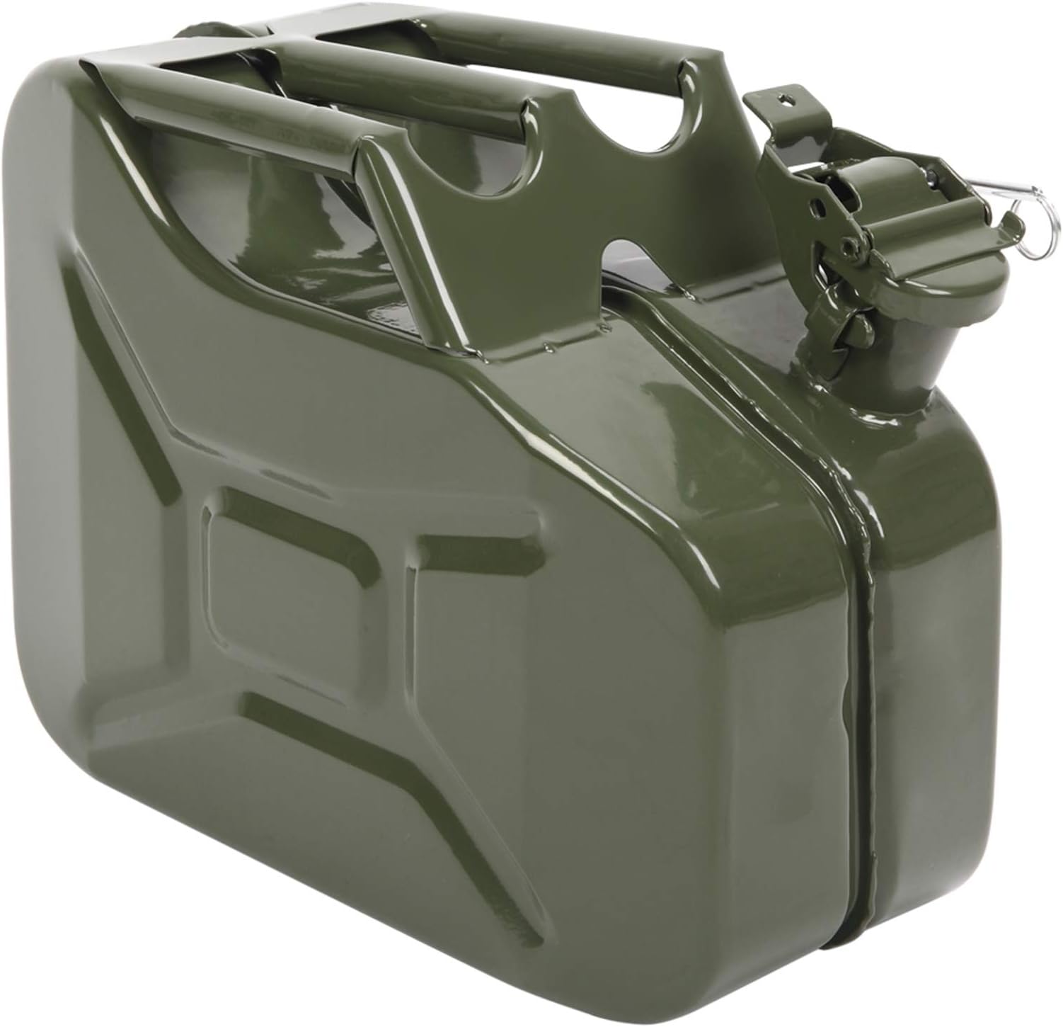 10 Litre Metal Store Container For Gasoline Petrol Diesel, Oil Storage Can with Spout Fuel