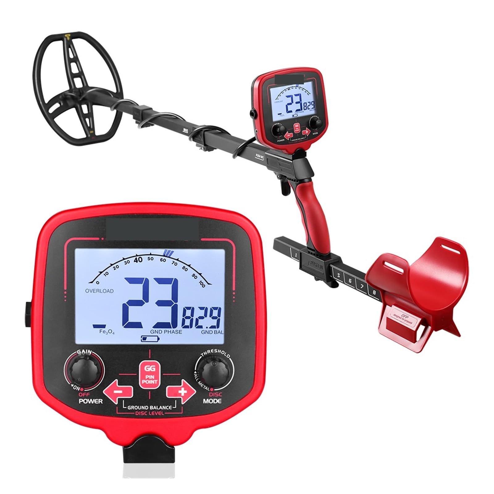 Cfwwsaq Tx-850L Metal Detector, High Sensitivity Treasure Hunter Pinpointer Waterproof Coil Powerful Gold Detectors(Tx-850L)